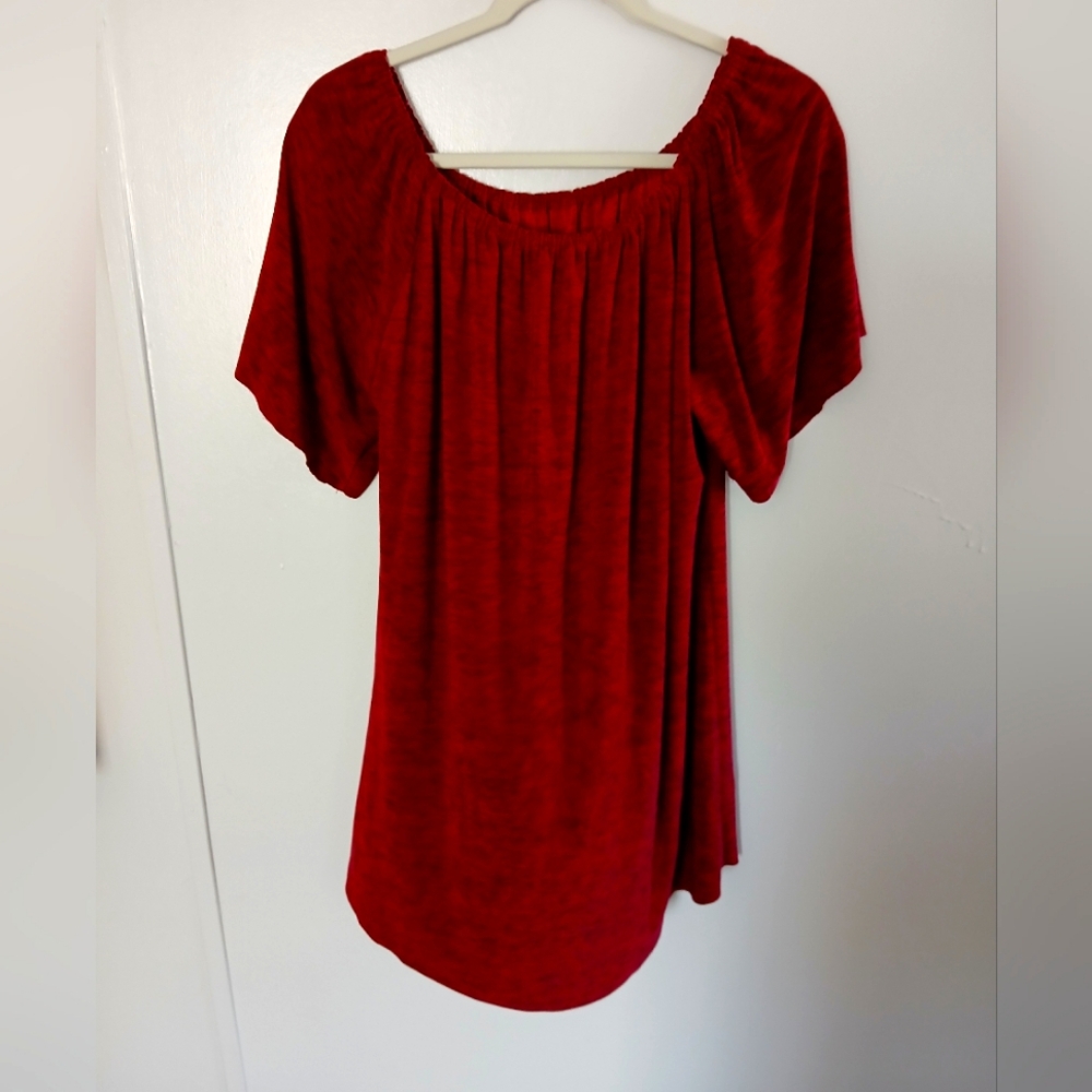 Red off the shoulder 3x blouse